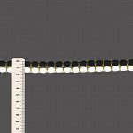 CORDÃO TRANÇADO 1,7cm SEM BENEFICIAMENTO/PRETO/OURO 50m