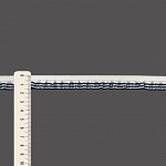 ELÁSTICO BABADO DARA 1,6cm CHAMPAGNE/AZUL ESCURO 50m