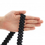 ELÁSTICO BRILHO AKIRA 2,3cm PRETO/PRATA 25m
