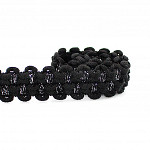 ELÁSTICO BRILHO AKIRA 2,3cm PRETO/PRATA 25m