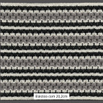 ELÁSTICO CROCHÊ 20,2cm CHAMPAGNE/PRETO/CINZA MEDIO 25m