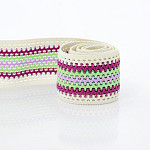 ELÁSTICO CROCHÊ 5,2cm CHAMPAGNE/UVA GAMA/VERDE PASTEL/LAVANDA 25m 