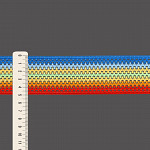 ELÁSTICO CROCHÊ 5cm AZUL/AMARELO/VERDE/TANGERINA 25m