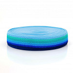 ELÁSTICO CROCHÊ 5cm AZUL/VERDE 25m