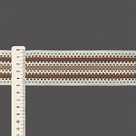ELÁSTICO CROCHÊ 5cm CHAMPAGNE/MARROM MÉDIO/BEGE 25m