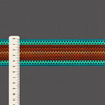 ELÁSTICO CROCHÊ 5cm VERDE/MARROM/LARANJA/BEGE 25m