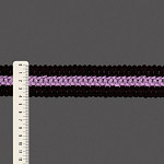 ELÁSTICO CROCHÊ BOLINHA NINA 4,1cm CAFÉ/LAVANDA 25m
