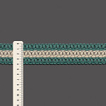 ELÁSTICO CROCHÊ BOLINHA NINA 4,1cm VERDE RETRÔ/AREIA