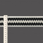 ELÁSTICO CROCHÊ LISTRADO MARIA 5,2cm CHAMPAGNE/PRETO 25m