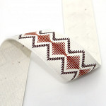 ELÁSTICO ÉTNICO 3,6cm CHAMPAGNE/MARROM/CONHAQUE 25m