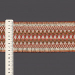ELÁSTICO ÉTNICO BABADO ZOE 8,3cm AREIA/CONHAQUE/LARANJA/VERDE/VINHO 25m