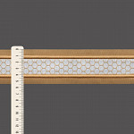 ELÁSTICO ÉTNICO LISTRADO 5,4cm SEM BENEFICIAMENTO/BEGE 25m