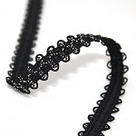 ELÁSTICO FLORA 1,1cm PRETO/PRATA 50m