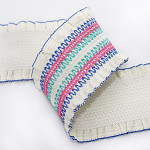 ELÁSTICO FRANZIDO 6,9cm CHAMPAGNE/AZUL/ROSA/AZUL PISCINA 25m