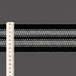 ELÁSTICO FRANZIDO 6,9cm PRETO/CHAMPAGNE 25m