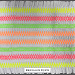 ELÁSTICO FRANZIDO TOP 20,3cm VERDE NEON/AMARELO NEON/LARANJA NEON/ROSA NEON/BRANCO 10m