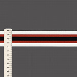 ELÁSTICO IMBUIA LISTRADO 3,9cm CHAMPAGNE/CONHAQUE/PRETO 25m