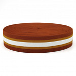 ELASTICO IMBUIA LISTRADO 4,1cm CONHAQUE/MOSTARDA/CHAMPAGNE 25m