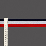 ELÁSTICO IMBUIA LISTRADO 4cm AZUL ESCURO/BRANCO/VERMELHO MAÇÃ