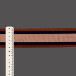 ELÁSTICO IMBUIA LISTRADO 5cm CONHAQUE/AZUL/NEVOA 25m