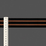 ELÁSTICO LISTRA 4,1cm PRETO/MARROM MÉDIO 25m