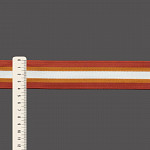 ELASTICO LISTRADO 4,1cm CONHAQUE/MOSTARDA/CHAMPAGNE 25m