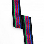 ELÁSTICO LISTRADO 4cm PRETO/AZUL/VERMELHO/ROXO/PINK/VERDE 25m