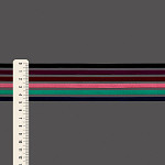 ELÁSTICO LISTRADO VAZADO 4,8cm AZUL/VERDE/ROSA/VINHO/UVA/PRETO 25m