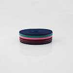ELÁSTICO LISTRADO VAZADO 4,8cm AZUL/VERDE/ROSA/VINHO/UVA/PRETO 25m