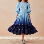 ELÁSTICO LISTRADO VAZADO FLORA 5cm AZUL PASTEL/CINZA AZULADO/AZUL CELESTE/AZUL JEANS 25m