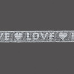 ELÁSTICO LOVE 3,2cm SEM BENEFICIAMENTO/PRATA 25m