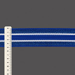 ELÁSTICO MÉDIO LISTRADO SPORT 4,9cm AZUL ROYAL/BRANCO/AZUL 25m 