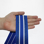 ELÁSTICO MÉDIO LISTRADO SPORT 4,9cm AZUL ROYAL/BRANCO/AZUL 25m 