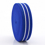 ELÁSTICO MÉDIO LISTRADO SPORT 4,9cm AZUL ROYAL/BRANCO/AZUL 25m 