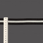 ELÁSTICO PREGA LISTRADO 2,9cm MARROM ESCURO/CHAMPAGNE 25m