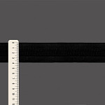 ELÁSTICO PREGA LISTRADO 3,9cm PRETO 25m