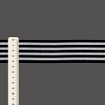 ELÁSTICO PREGA LISTRADO 4,3cm PRETO/SEM BENEFICIAMENTO 25m