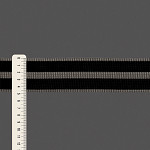 ELÁSTICO PREGA LISTRADO 4,8cm CINZA MÉDIO/PRETO 25m