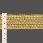 ELÁSTICO RELEVO ONDULADO 6,4cm BEGE 25m