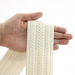 ELÁSTICO RELEVO ONDULADO 6,4cm CHAMPAGNE 25m