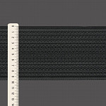 ELASTICO RELEVO ONDULADO 9,6cm PRETO 25m