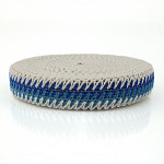 ELÁSTICO RUSTICO ZIG ZAG 4,8cm CRU/AZUL TURQUESA/AZUL ROYAL 25m