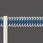 ELÁSTICO RUSTICO ZIG ZAG 4,8cm CRU/AZUL TURQUESA/AZUL ROYAL 25m