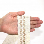 ELÁSTICO RÚSTICO ZIG ZAG BABADO 5,1cm CRU/ JUTA 25m