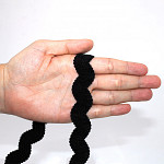 ELÁSTICO SIANINHA AVELUDADO 2,4cm PRETO 20m