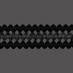 ELÁSTICO SIANINHA GLAM 6,9cm PRETO/PRATA 25m 