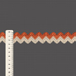 ELÁSTICO SIANINHA LISTRADO DUO 2,9cm LARANJA/CRU 50m