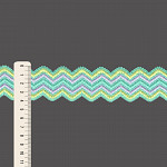 ELASTICO SIANINHA ZIG ZAG 4cm VERDE/AMARELO BEBÊ/LAVANDA 25m