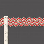 ELÁSTICO SIANINHA ZIGZAG 4cm AREIA/GOIABA 25m