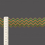 ELÁSTICO SIANINHA ZIGZAG 4cm BEGE/VERDE 25m